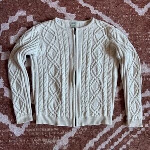 Vintage Ivory Cable Knit Cardigan